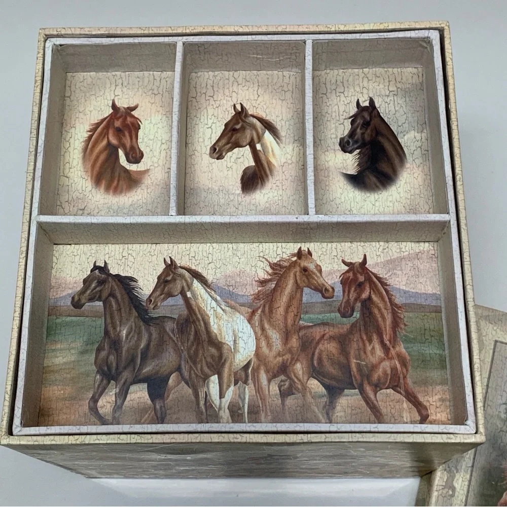 Wild Horses Jewelry Trinket Decorative Storage Box Set - Picture 8 of 14